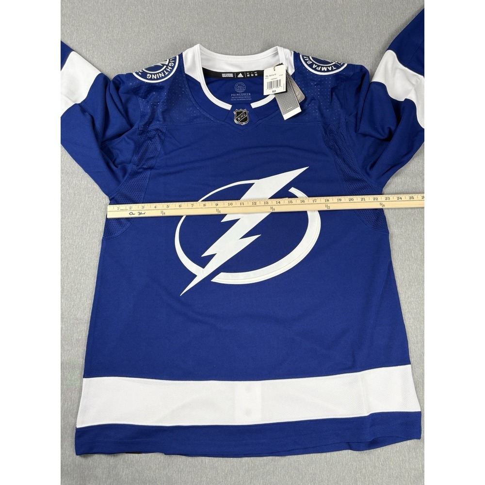 NWT Adidas Tampa Bay Lightning Authentic Hockey Jersey Fight Strap -Sz 52 ($250) - Picture 4 of 9